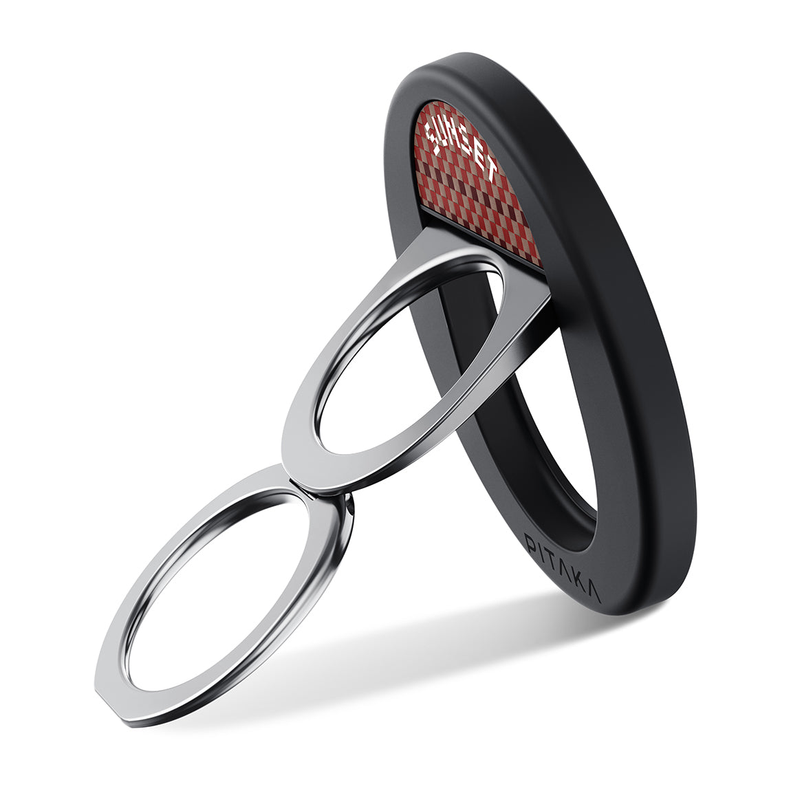 Pitaka Aramid Fiber Sunset Moonrise Serisi Sunset MagEZ Grip 3 Magnetik Ring Stand Telefon Tutucu Pitaka Aramid Fiber Sunset Moonrise Serisi Sunset MagEZ Grip 3 Magnetik Ring Stand Telefon Tutucu